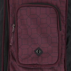 QHP Støvletaske Collection / Wine Red - Close up af udvendig lomme